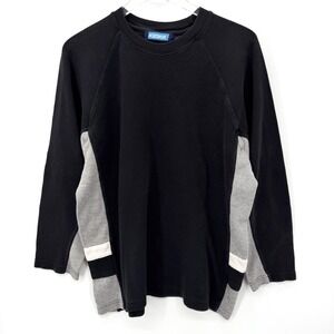 Vintage 90s Icebox Sweater Mens M Colorblock Ribbed Knit Pullover Streetwear